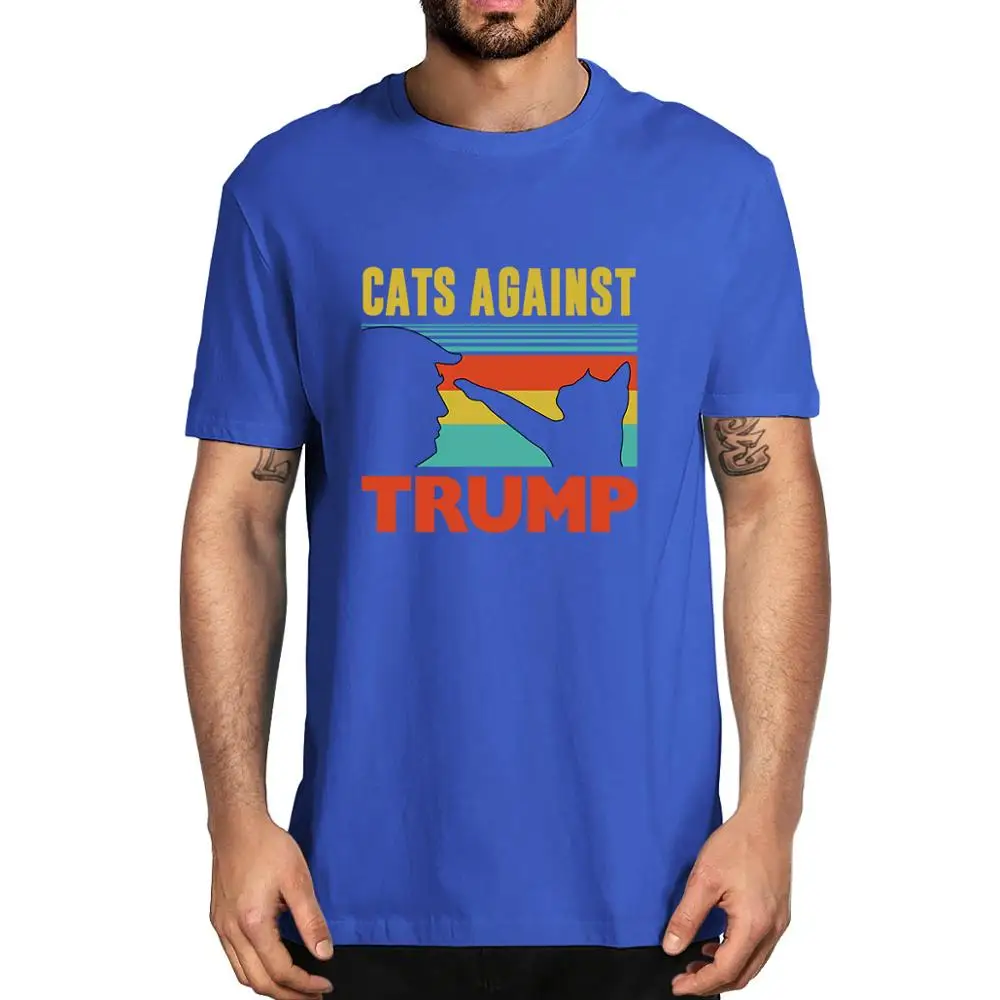 

2020 fashion summer Cats Against Trump Men's Short Sleeve T Shirt Cotton XS-3XL