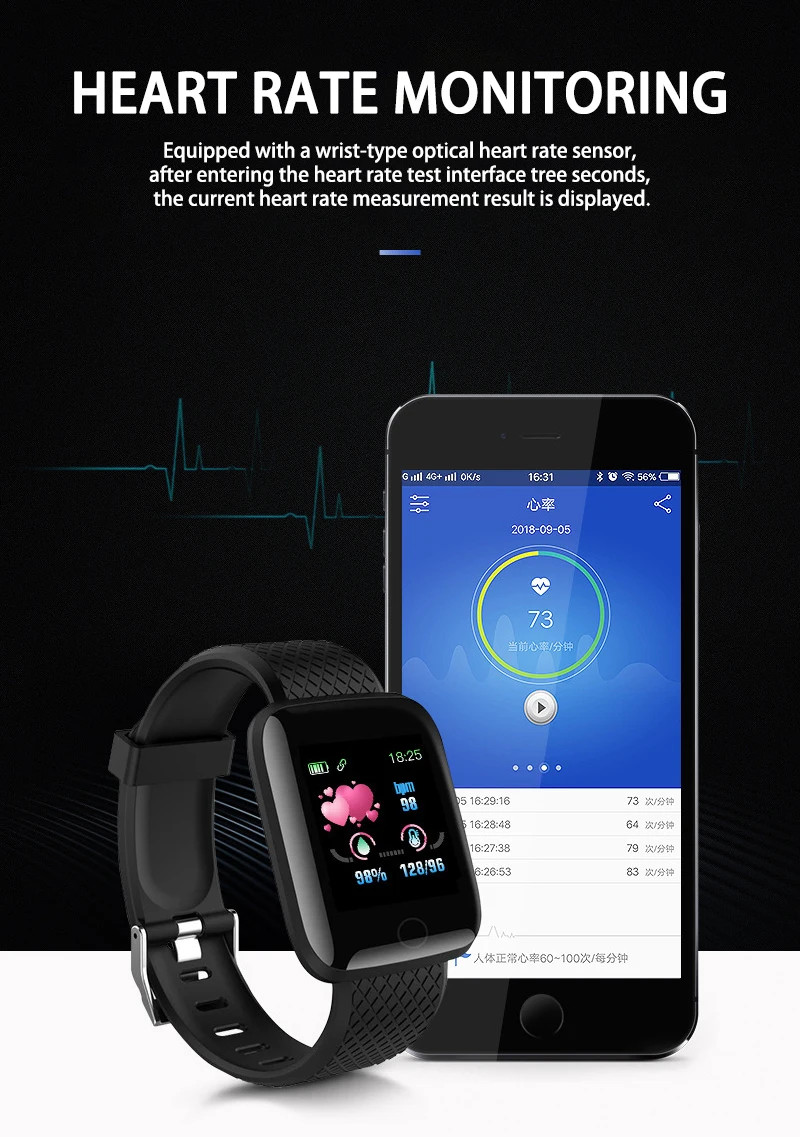 Smart Watches Women Men Fitness Bracelet With Blood Pressure Measurement Life Waterproof For Android Ios Phone |