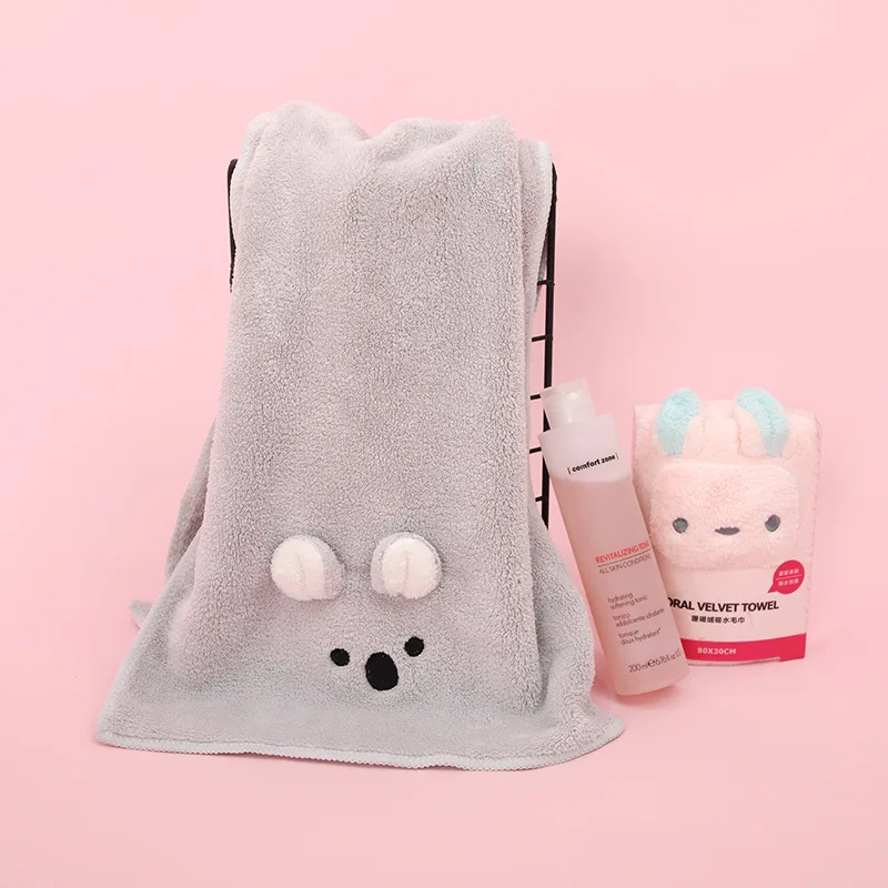 

High Quality Cartoon koala Towels Bathroom Super Absorbent Women Girl Lady's Towels toallas microfibra toalha de banho