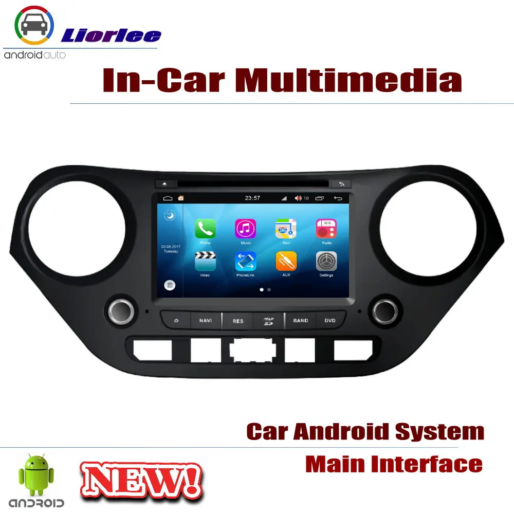 Автомобильный DVD-плеер для Hyundai i10 (IA/BA) 2013-2019 IPS ЖК-экран GPS-навигация система Android