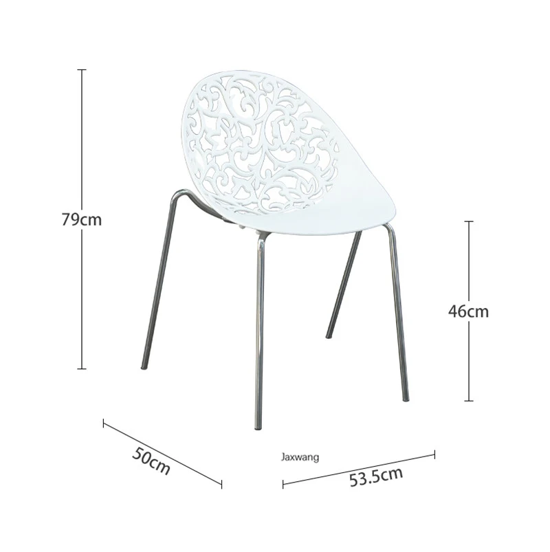 

Nordic Dining Chairs Kitchen Furniture Minimalist Modern Plastic Chair Home Wrought Iron Simple Household Designer Dining Chairs