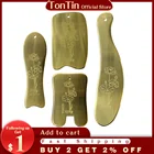 Традиционный медный массажный инструмент Tontin, набор для спа-салона Guasha, для соскабливания лица, тонкая фотодоска