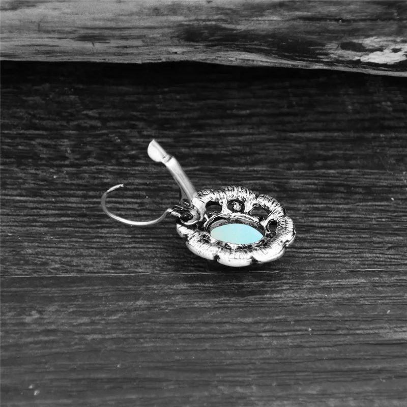 Женские серьги с опалом стразы Винтажные лунным камнем антикварные