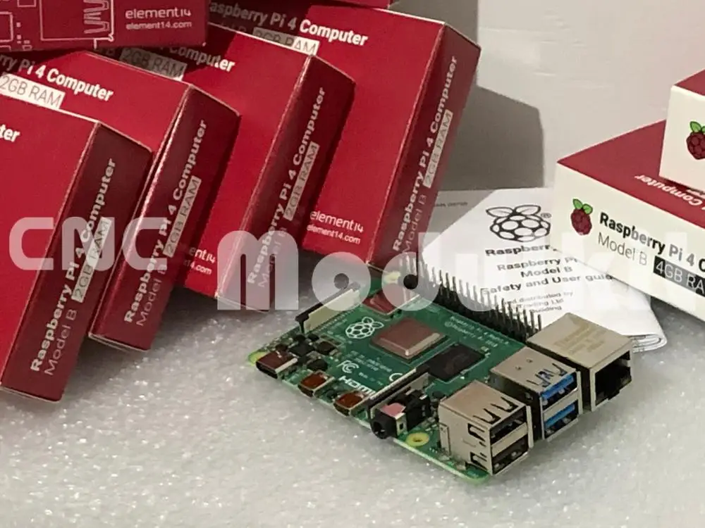 Оригинальная материнская плата Raspberry Pi 4B Broadcom 4G 1 4 ггц 512 мб демопрограммирование