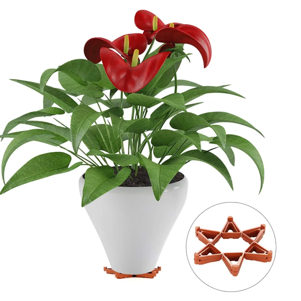 

12Pcs Plants Pot Feet Triangle Flower Pot Rack Holder Pot Toes Plastic Flower Pot Risers For Indoor Outdoor Plant Pots Practical