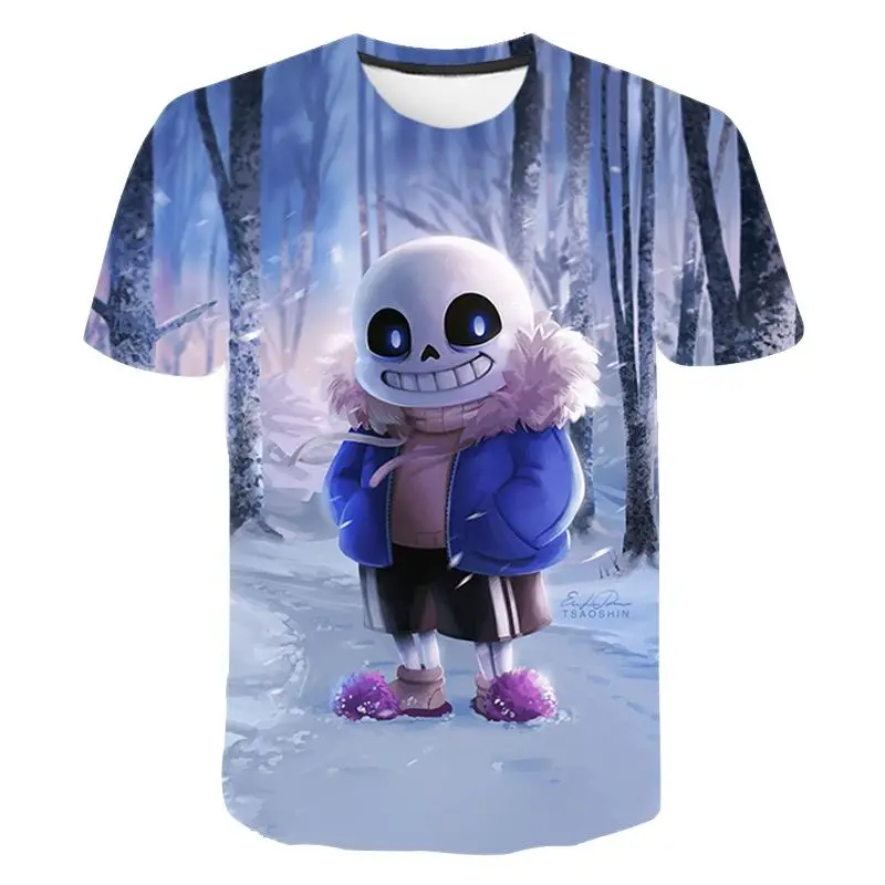 Детская футболка с 3D принтом Undertale модные мужские и женские футболки мультяшным