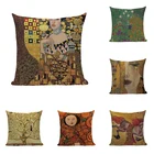 Ретро абстрактные наволочки для подушки Gustav Klimt, наволочки для подушки, картины маслом, декоративные подушки для дивана, чехол Kissen
