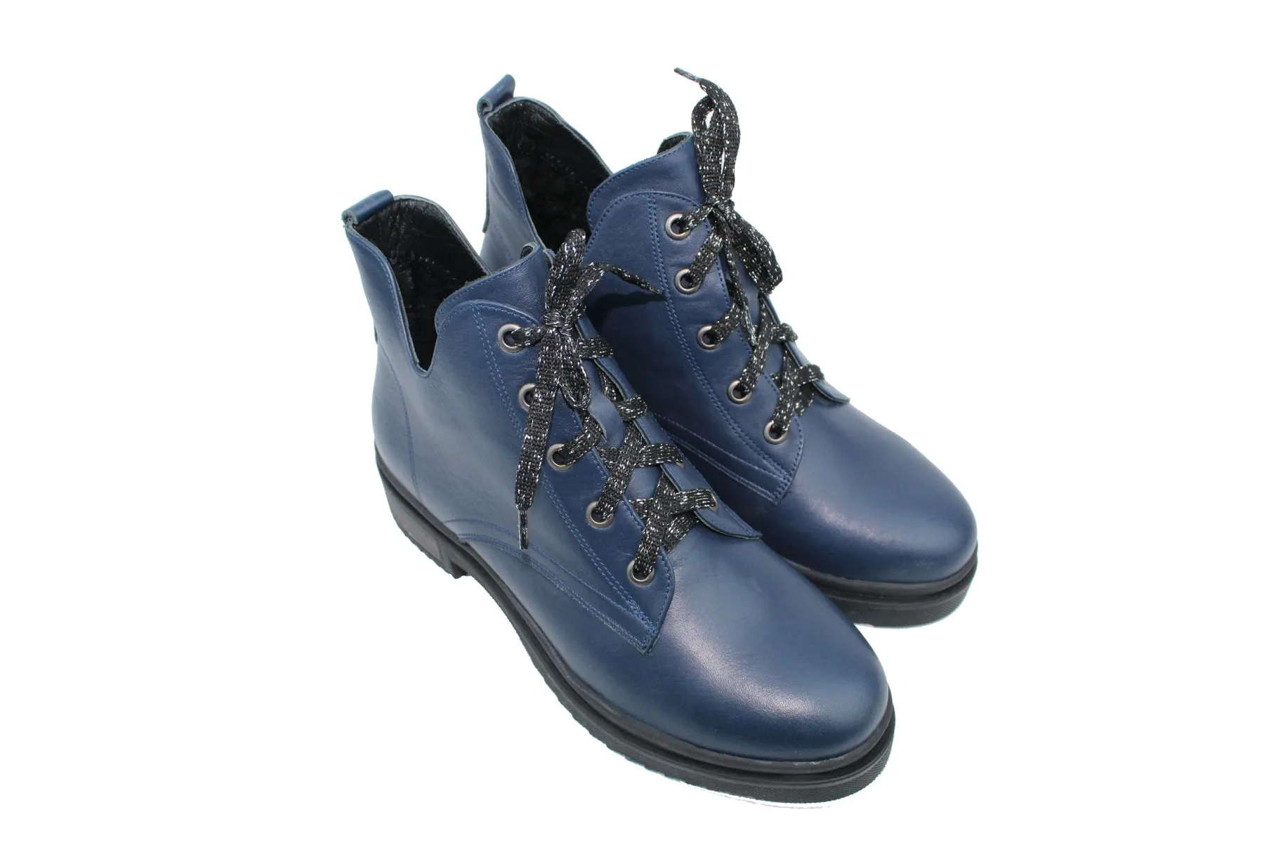 

ZER Shoes Genuine Leather Navy Blue Women 'S Boots