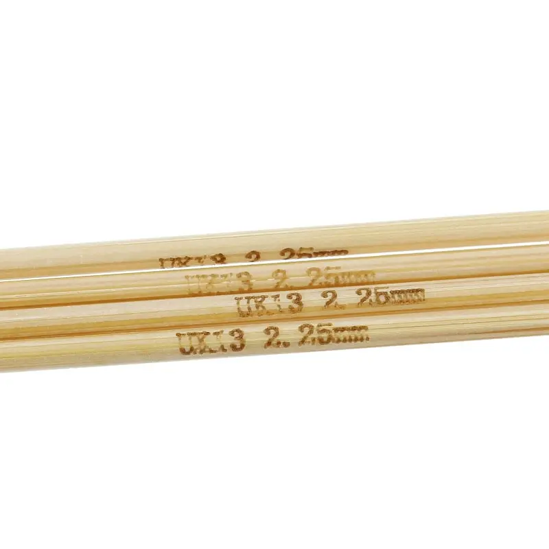 Bamboo Natural Knitting Needles Double Pointed Crochet Hook Convenient Weaving Tool Accessories UK 13(2.25mm) 15cm long 5PCs/set | Дом и сад