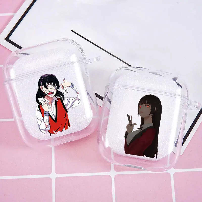 

Japanese Anime Kakegurui Jabami Yumeko Earphone Case For AirPods 3 2 1 Charging Box For AirPods Pro Clear TPU Protective Cover
