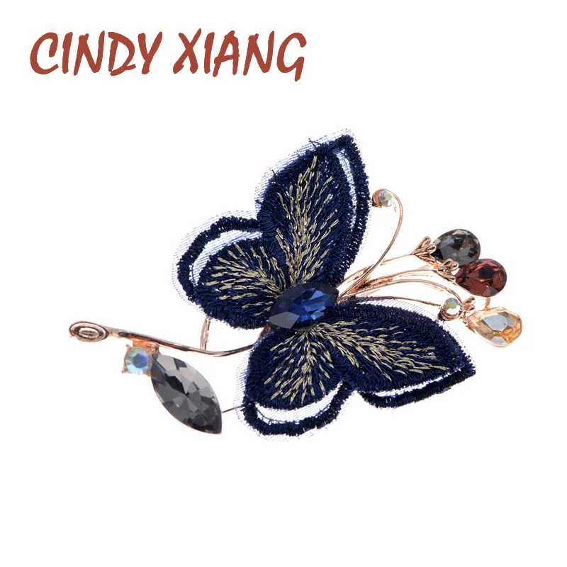 CINDY XIANG броши бабочки ручной работы с вышивкой для женщин Бутоньерки свадебных