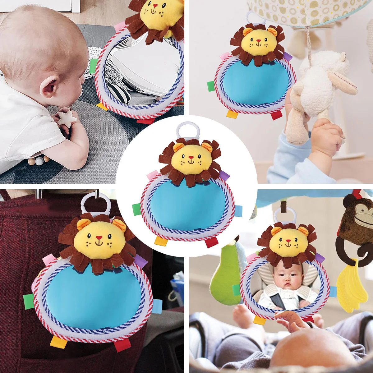 

Developmental Baby Kids Mirror with Colorful Design Newborns Infant Supplies
