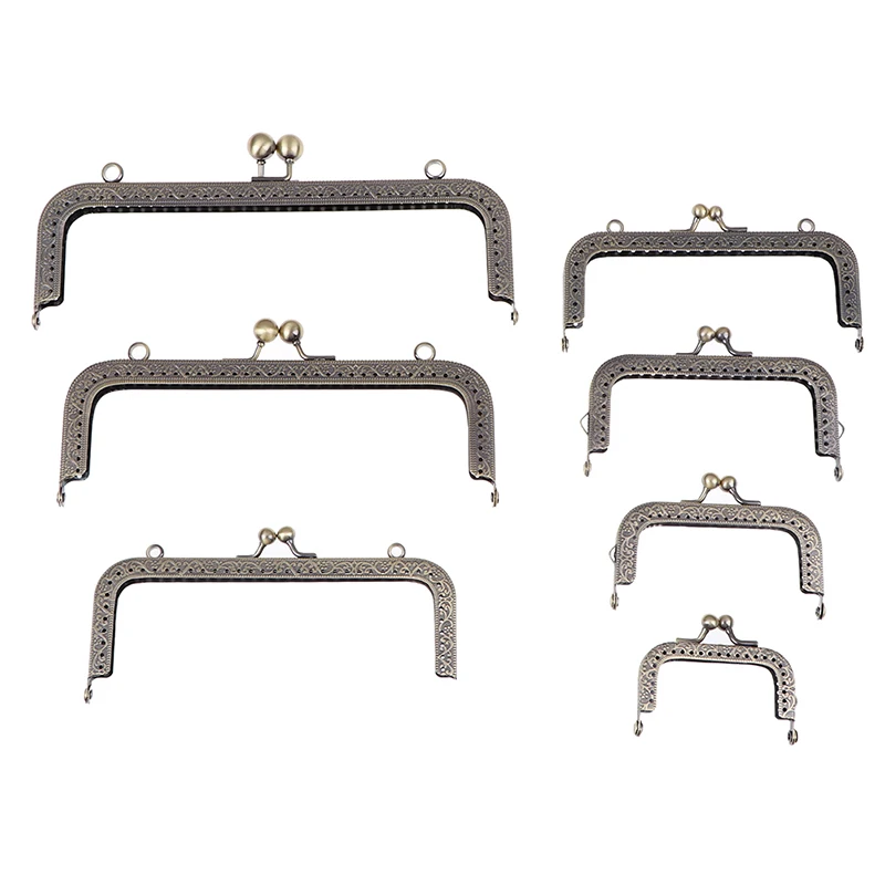 7Sizes Square Metal Frame Kiss Clasp Lock For Handle Bag Purse Accessories DIY | Багаж и сумки