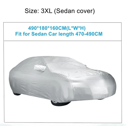 3XL-490x180x160cm X Autohaux универсальные автомобильные Чехлы, крытые, уличные, водонепроницаемые, защита от солнца, снега, пыли, дождя, защитная крышка для внедорожника, седана, грузовика - Название цвета: 3XL-490x180x160cm