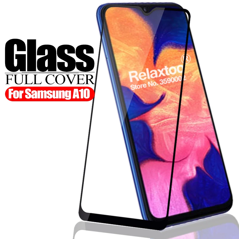 

Full cover tempered glass For samsung a10 protective Glass on the For samsung Galaxy a10 a105 a105F sm-a105F a 10 10a Glas Film
