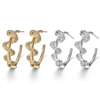 vintage snake ring bijoux femme fashion wrap around alloy brincos feminino gold earrings for women couple piercing oreja