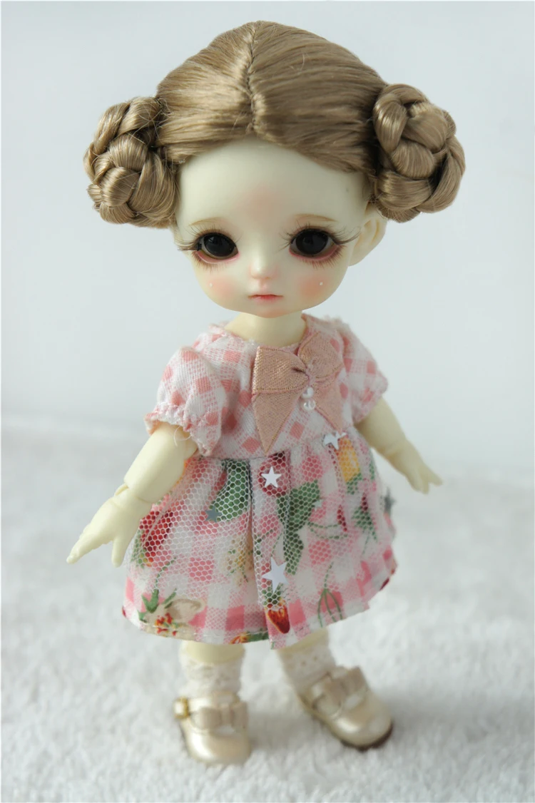 JD102 1/12 1/8 прекрасная балерина BJD Искусственные парики Женская 4-5 дюймов 5-6