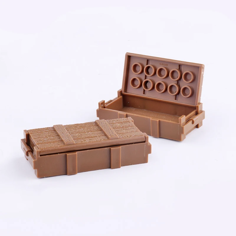Военная серия здание Moc блочные фигурки оружие Большой размер ящики для хранения
