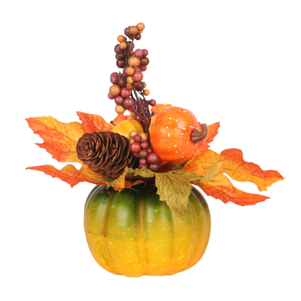 

Благодарения искусственные тыквы сосновая шишка, украшение осенний декор для Хэллоуина прочные модные часы настенные украшения дома Горяч...