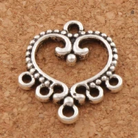 dots open heart 5 strand spacer end connector 19x21 4 mm 108pcs zinc alloy fit tassel earrings jewelry diy l1245