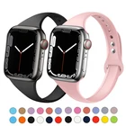 Тонкий ремешок для Apple watch band 38 мм 44 мм 40 мм 42 мм, силиконовый женский браслет wrsit, iWatch Series 3 4 5 SE 6