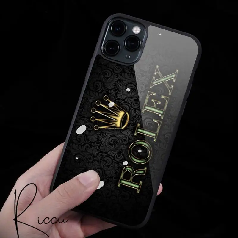

Rolex Fashion Watch Brand Phone Case Rubber For IPhone 12 11 Pro Max XS 8 7 6 6S Plus X 5S SE 2020 XR 12Mini Case