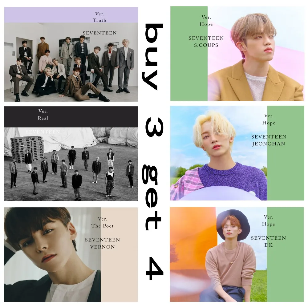 Альбом в Корейском стиле seventeen An Ode плакат с защитой от страха наклейки на стену