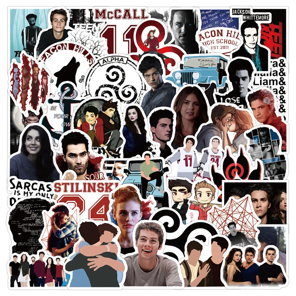 

10/30/50PCS Teen Wolf Classic TV Show Stickers Waterproof Motorcycle Luggage Phone Guitar Skateboard Graffiti Decals Toy Sticker