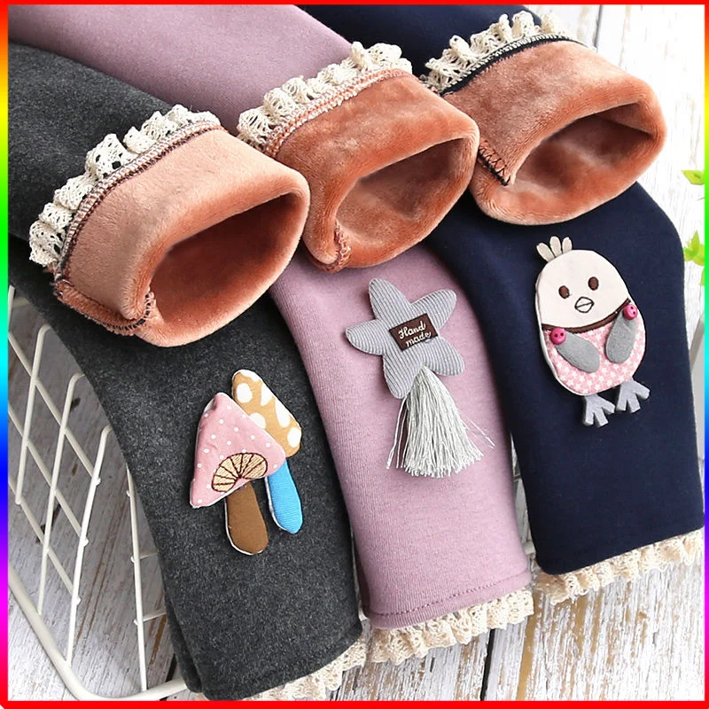 Леггинсы для девочек новинка 2019 зимние детские штаны плотные леггинсы