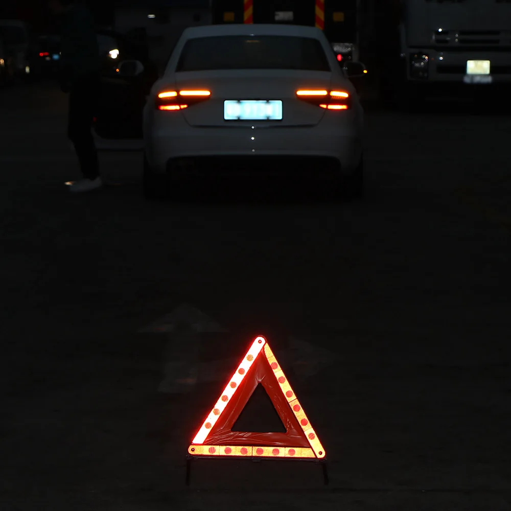 

Reflective Warning Triangle Car Regulation Space Saving Collapsible Easy To Installation Motor Vehicle Distance Car Accessories