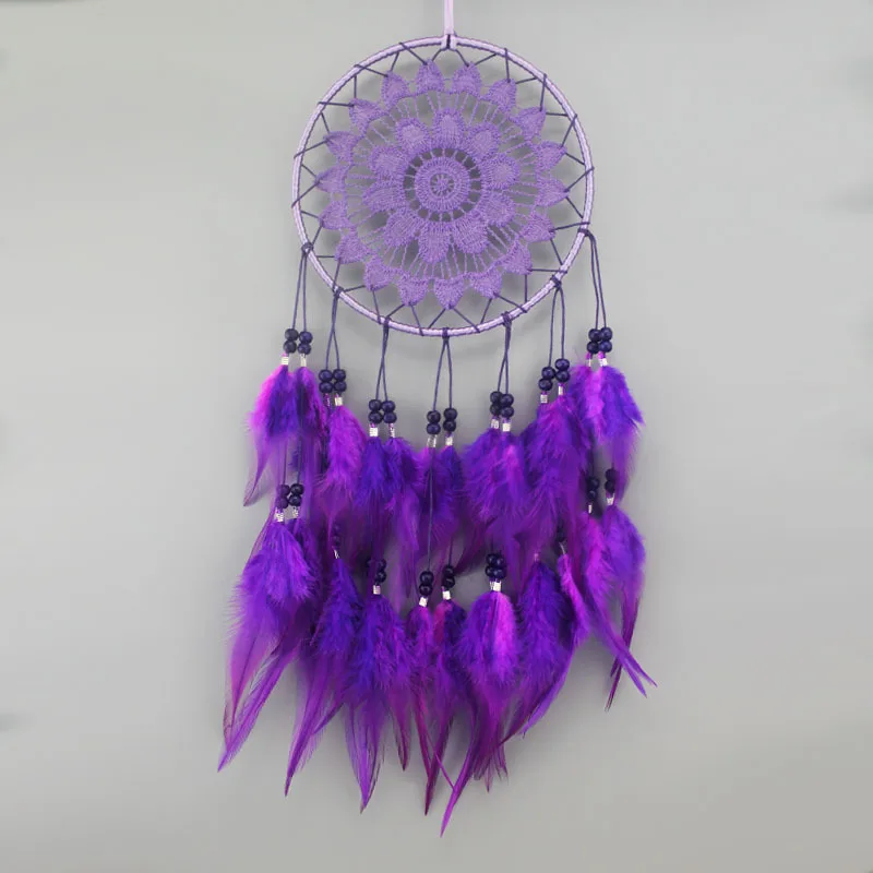 Красивый Ловец снов ротанговый ручной работы с перьями 5 цветов | Дом и сад