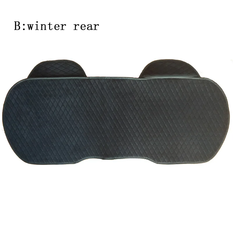 B winter black rear Не перемещается ткань чехол для сиденья автомобиля стекающаяся ткань/льняная подушка дышащий протектор коврик авто аксессуары универсальный размер - Название цвета: B winter black rear