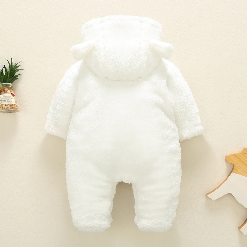 Комбинезон для новорожденных мальчиков и девочек зимняя толстовка с капюшоном