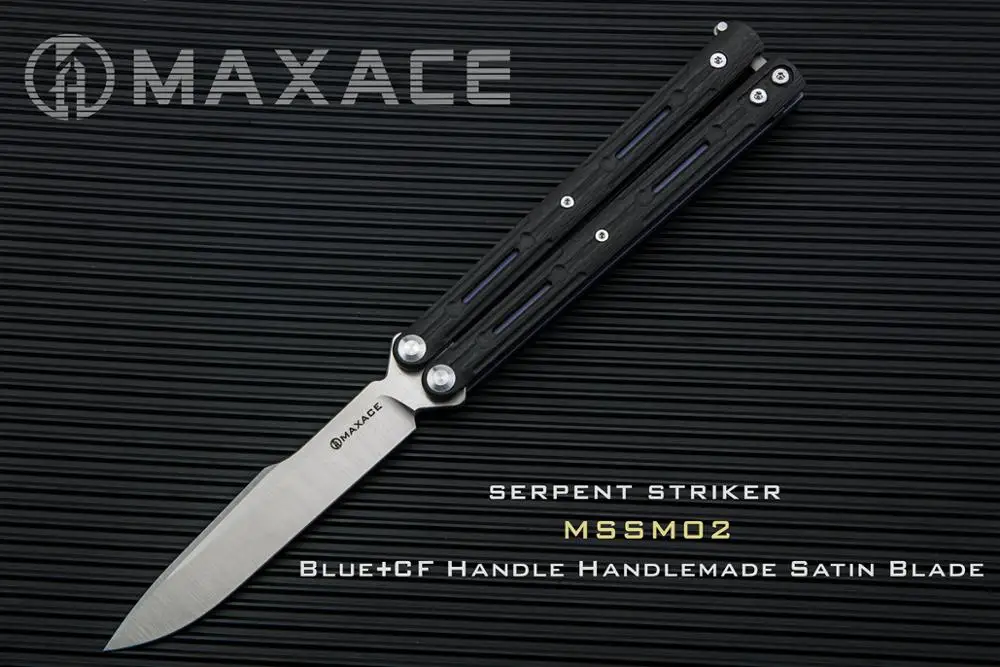 MAXACE Serpent Striker Satin M390 стальное лезвие из углеродного волокна/титановый