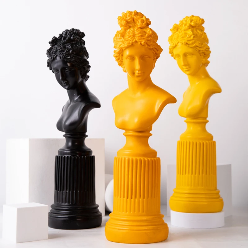 

Nordic Resin Lady Statues and Sculptures Goddess Figurines for Interior Home Decoration Accessories TV Cabinet Ornaments Gifts