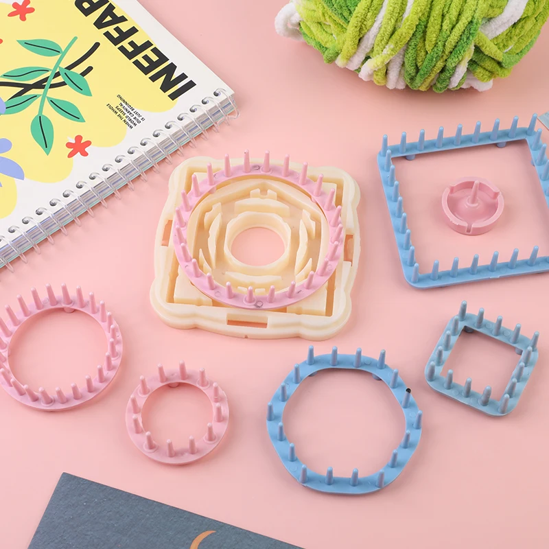 

RORGETO Weaving Loom Knitting Kit Easy Detachable Flower Loom with Plastic Needle for Sweater Sock Hat Scarf Scarves Making