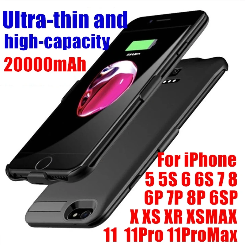 Чехол с внешним аккумулятором на 20000 мА · ч для iPhone 6 6s 7 8 plus чехол зарядным