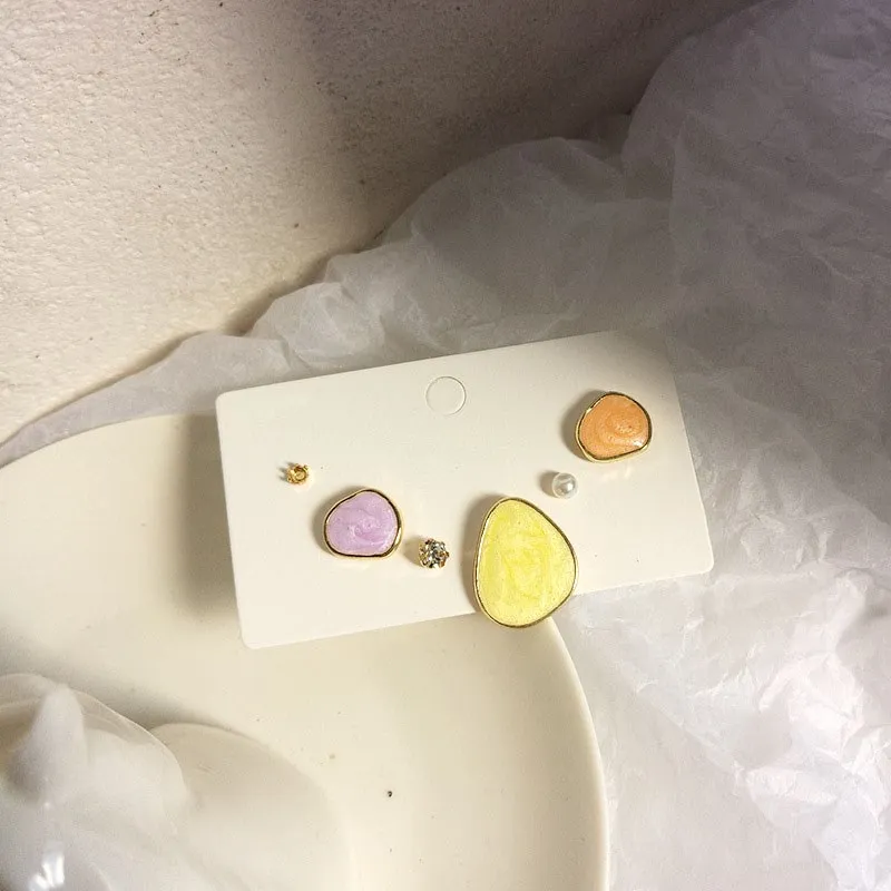 2019 новый корейский Япония красочные каплевидные глазури геометрический 6