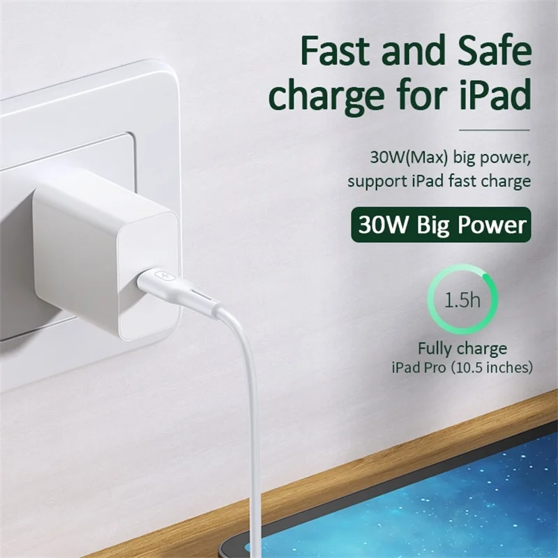 USAMS USB C для освещения кабель PD 18 Вт Кабель передачи данных быстрой зарядки iPhone 8 Plus