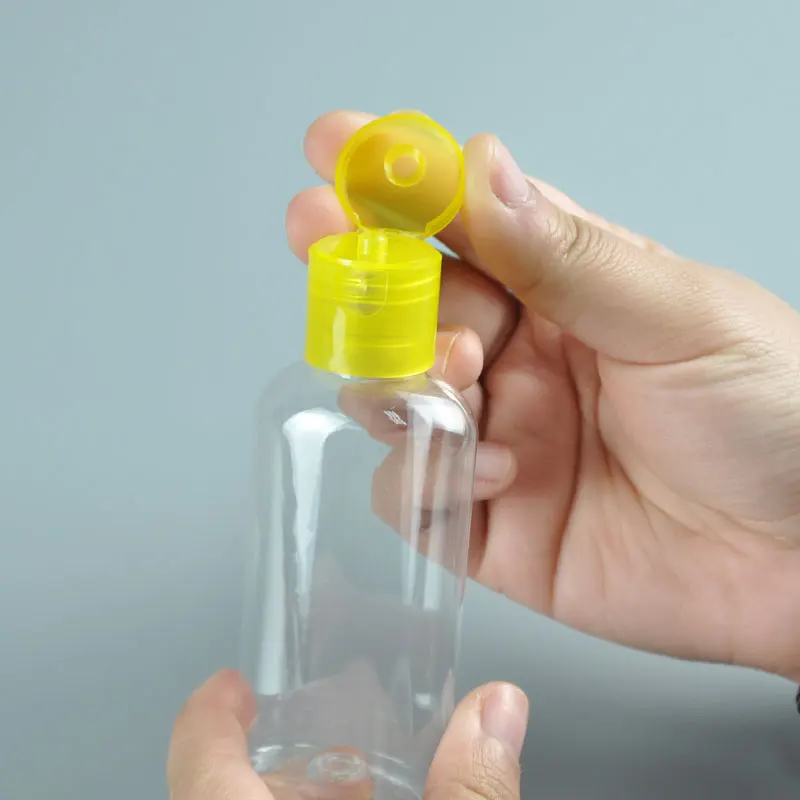 Прозрачная пластиковая бутылка с откидной крышкой 50 х120 мл | Красота и здоровье