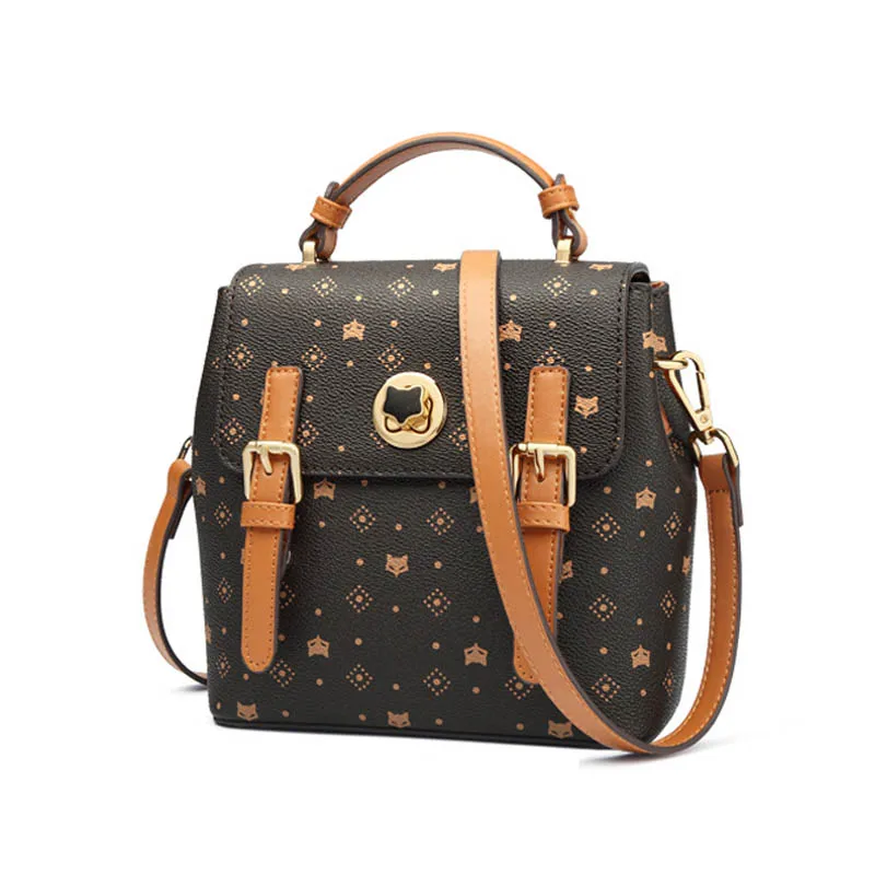 

Backpack 2022 New Korean Version Of all-Match High-End Small Backpack Real Cowhide One-shoulder messenger fashion female bag