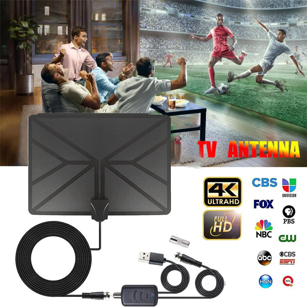 

Комнатная ТВ-антенна HD ТВ-антенна усилитель 996 миль 4K DVB-T ТВ-антенна PUO88