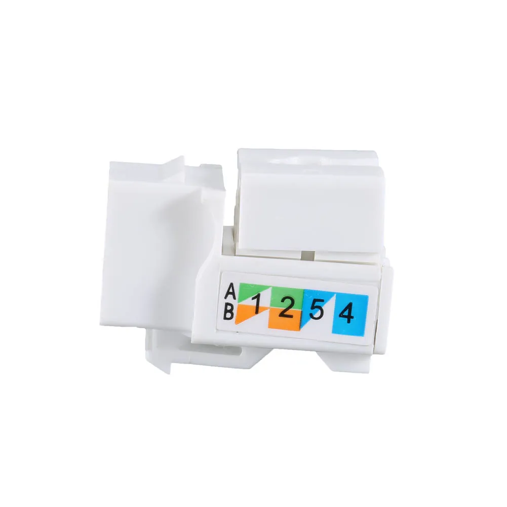 50 шт. Универсальный Cat6 RJ45 Keystone Jack Дырокол стенд Ethernet модуль муфта HSJ-19 |