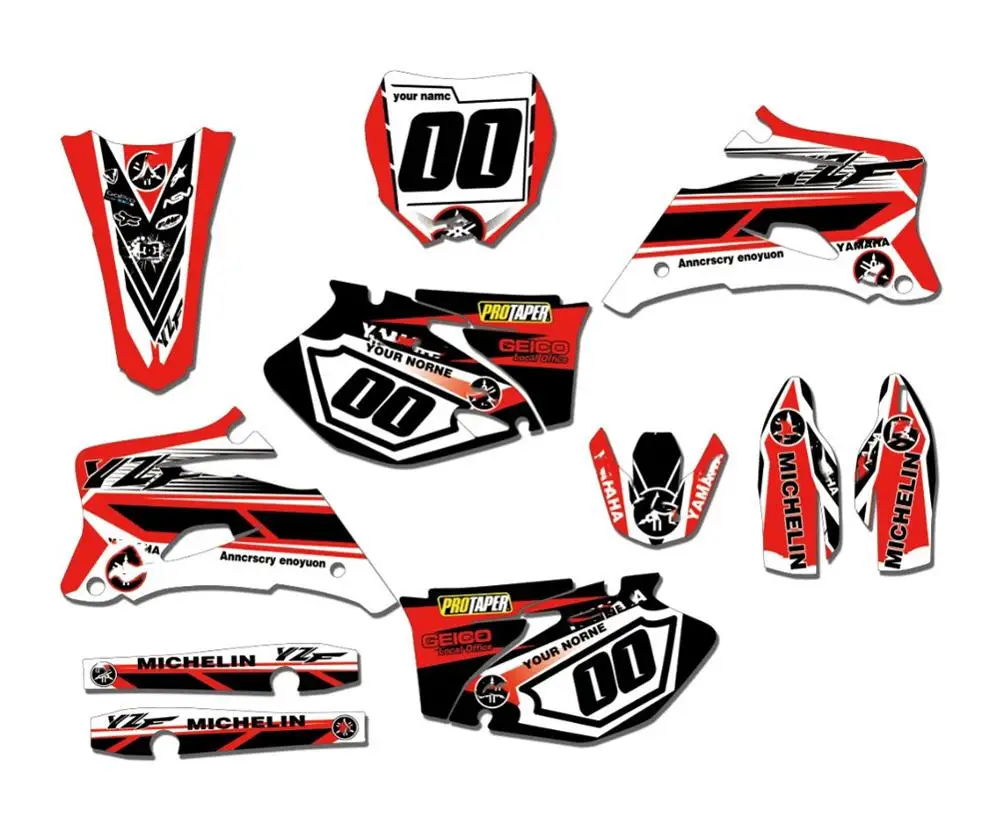Стиль командная графика и фоны наклейки Набор для Yamha YZ250F YZ450F 2006 2007 2008 2009 YZF 250 450 YZ 250F 450F