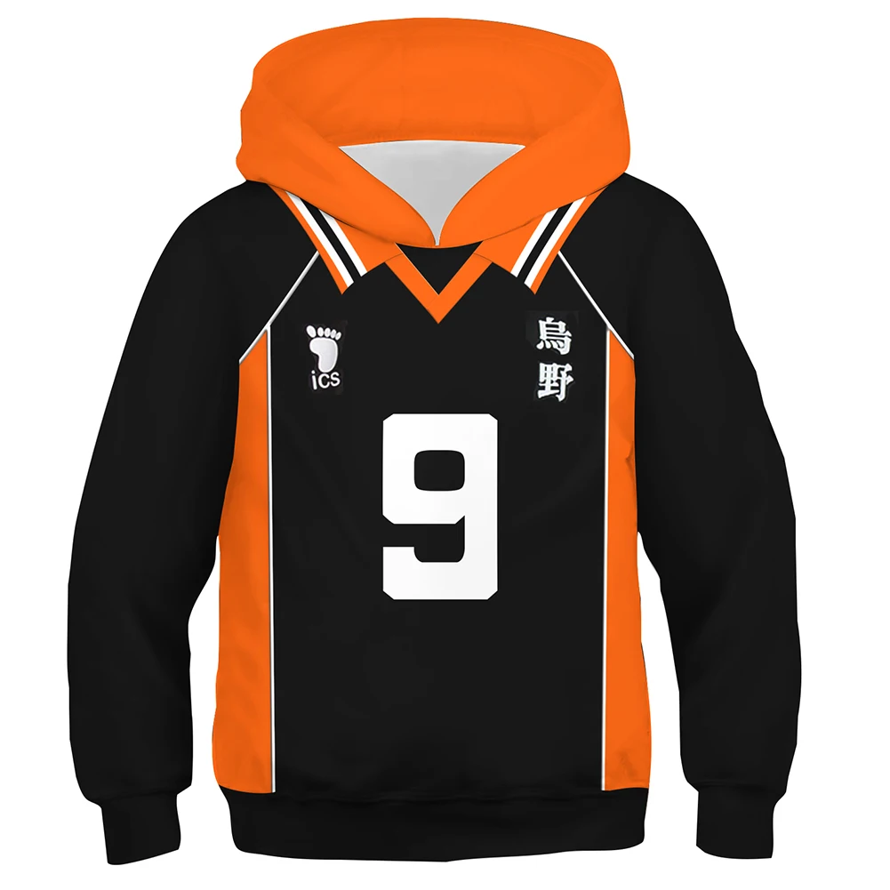 

Худи для косплея Аниме Haikyuu спортивный костюм для косплея Kids Kageyama Tobio, пуловер № 9 с 3D-принтом, куртка, Свитшот