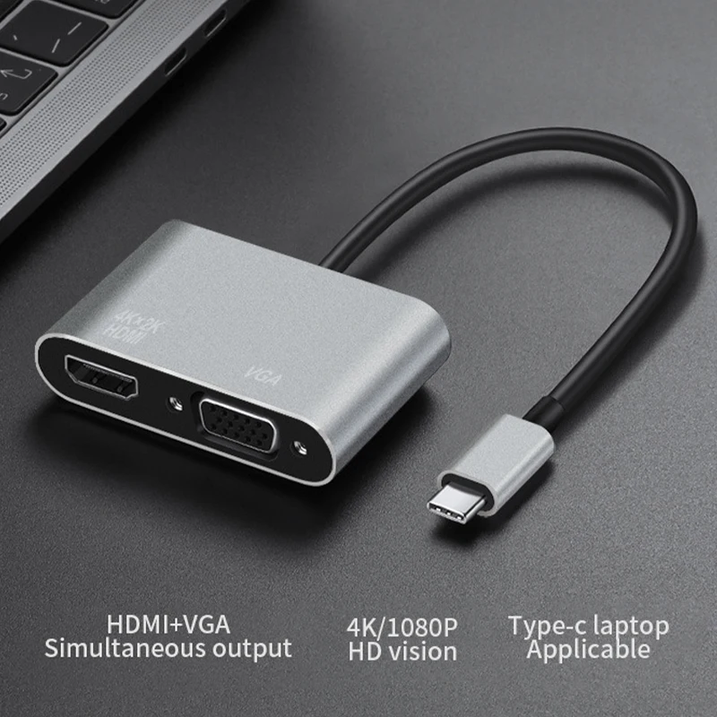 USB Type C 3 1 HDMI 4K VGA 1080P видеоконвертер концентратор 0 зеркальный Удлинительный кабель