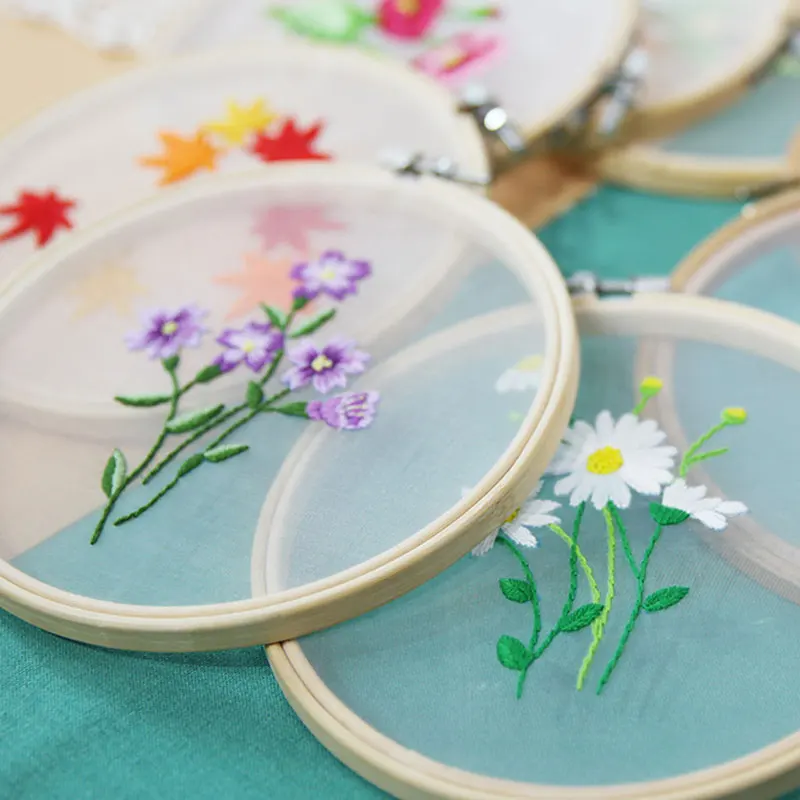 

DIY Embroidery Flower Painting Interesting Handicrafts DIY Material Kits Beginner mesh Transparent Embroidery Kit Stitch Kit