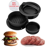 round hamburger press food grade abs plastic hamburger maker for meat beef grill burger patty press mold kitchen mold tools