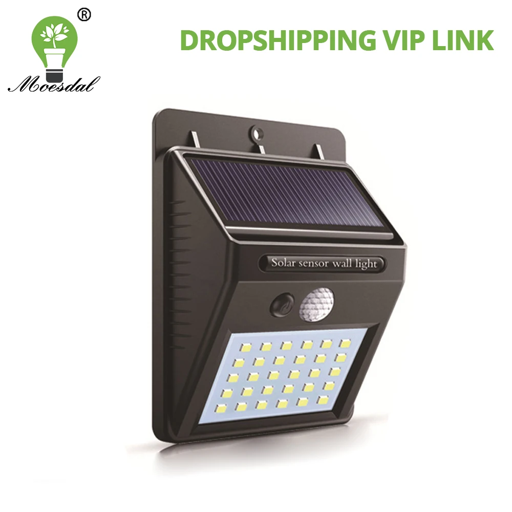 Sensor de Movimento Luzes de Rua para Jardim Luz ao ar Dropshipping Link Solar Livre Lâmpada Pir Alimentado Vip Led