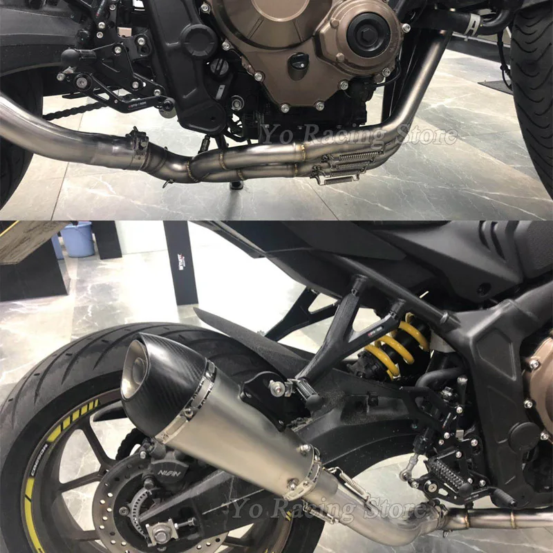 Надевается для Honda CBR650R CBR650F CB650R CB650F полная выхлопная система мотоцикла передняя